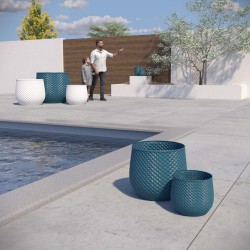 Grand cache pot de fleurs extérieur intérieur design moderne Ananas