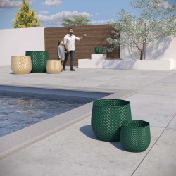 Grand cache pot de fleurs extérieur intérieur design moderne Ananas