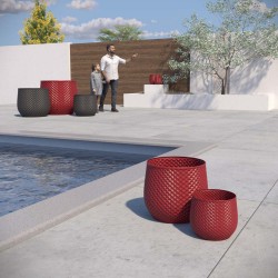 Grand cache pot de fleurs extérieur intérieur design moderne Ananas