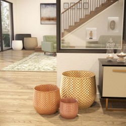 Grand cache pot de fleurs extérieur intérieur design moderne Ananas