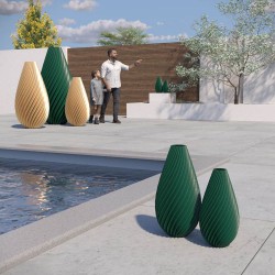 Vase haut design Spirilus