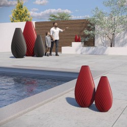 Vase haut design Spirilus