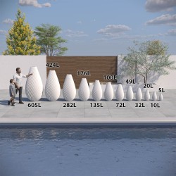 Vase haut design Spirilus