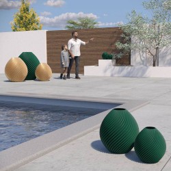 Vase rond design Spirilus