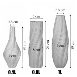 Vase blanc design lot de 3 - Collection Oniris