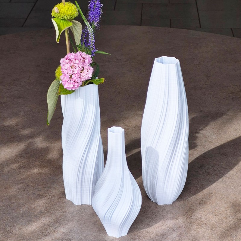 Vase blanc design lot de 3 - Collection Oniris 