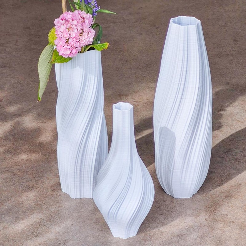 Vase blanc design lot de 3 - Collection Oniris 