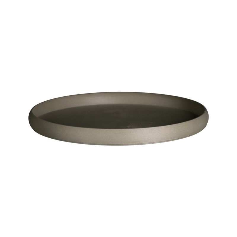 Soucoupe ronde pot de fleurs taille moyenne  - Couleurs: Gris - Volume: 4L