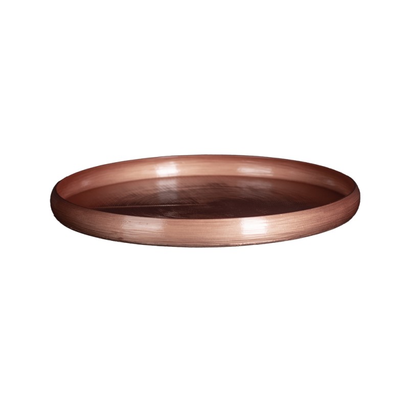 Soucoupe ronde pot de fleurs taille moyenne  - Volume: 4L - Couleurs: Cuivre