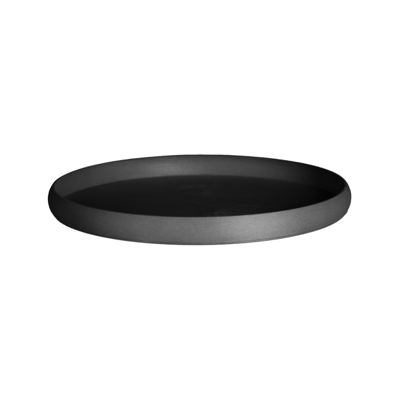 Soucoupe ronde pot de fleur grande taille  - Couleurs: Gris anthracite - Volume: 14L