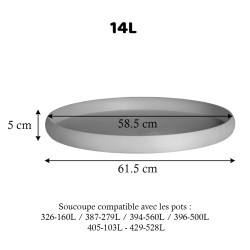 Soucoupe ronde pot de fleur grande taille