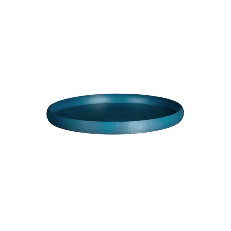 Soucoupe ronde pot de fleurs petite taille  - Couleurs: Bleu paon - Volume: 0.2L