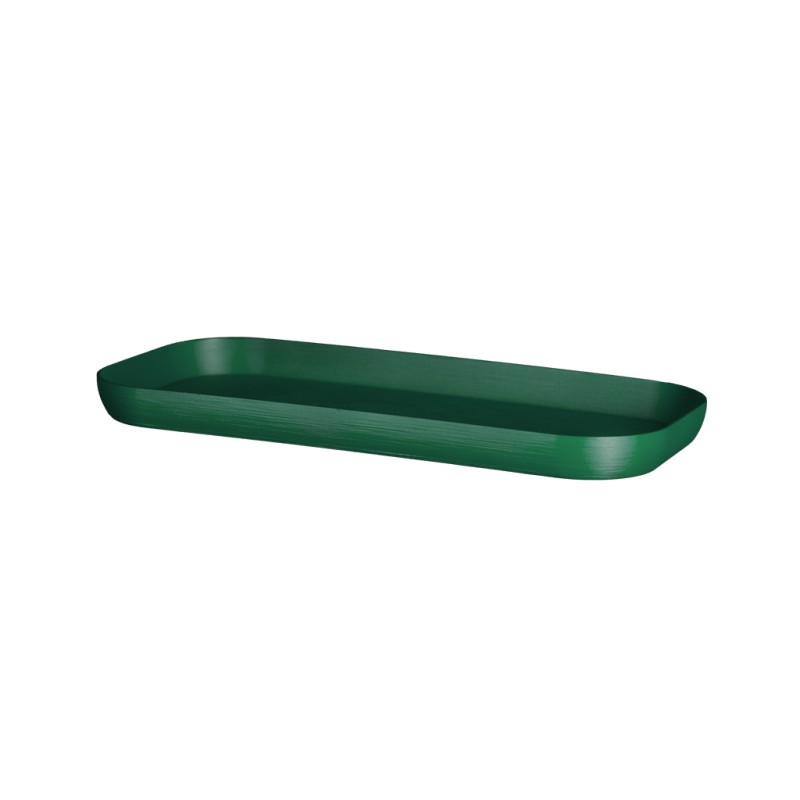 Coupelle pot de fleur rectangulaire – Soucoupe pour jardinière  - Couleurs: Vert Foncé - Taille: 33.5 x 17