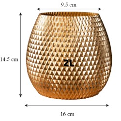 Pot de fleur design collection Ananas - Lot de 3