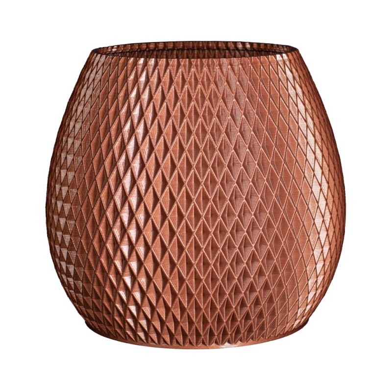 Gros pot design Ananas pour plante  - Couleurs: Cuivre - Volume: 6L