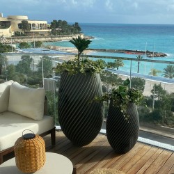 Cache-pot haut design Spirilus