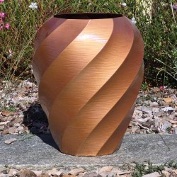 pot de fleur style jarre moderne couleur cuivre