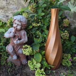 petit vase design spirale couleur bronze