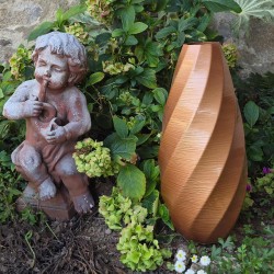 vase decoratif forme goutte couleur bronze