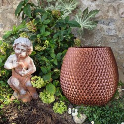 pot de fleur design leger et solide couleur cuivre