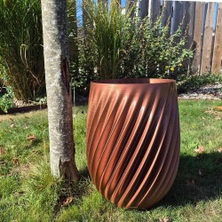 grand pot de fleurs exterieur cache pot design cuivre
