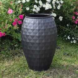 jarre contemporaine pot de fleurs exterieur anthracite