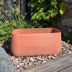 grande jardiniere exterieure plastique effet terre cuite