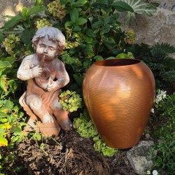 grand pot forme jarre couleur bronze pour exterieur
