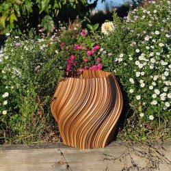 grand cache pot de qualite française design oniris bronze