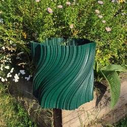 grand pot de fleur exterieur vert fonce design organique