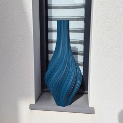 vase decoratif bleu design organique impression 3D