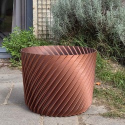 cache pot xxl cuivre deco chic salon jardin