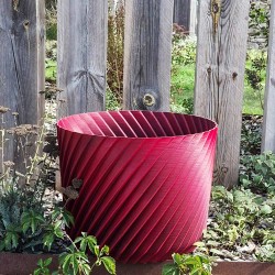 magnifique cache pot rouge profond deco chic exterieur