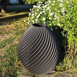 gros vase rond qualite francaise gris anthracite deco jardin
