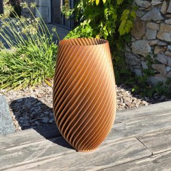 pot de fleur chic bronze metallise deco terrasse salon