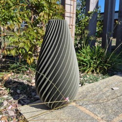 vase xxl gris design spirilus decoration terrasse