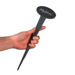grande étiquette jardin inclinée forme ovale noire