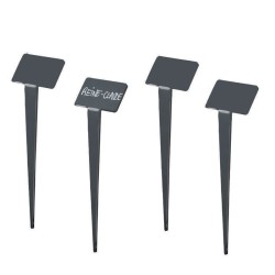 grandes étiquettes jardin rectangle inclinés noir
