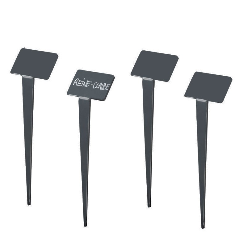grandes étiquettes jardin rectangle inclinés noir