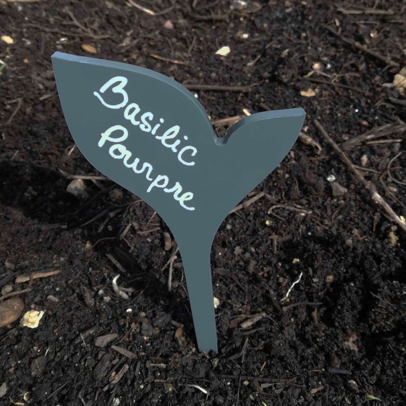 étiquettes jardin potager solide forme feuille