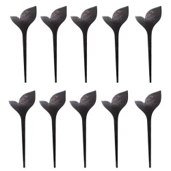 Etiquette Jardin en plastique recyclé forme Feuille X10