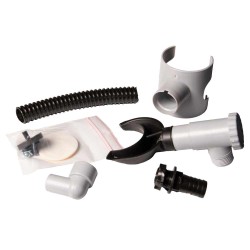 connecteur capt'eau pour récupération eau de pluie sur gouttière ronde gris