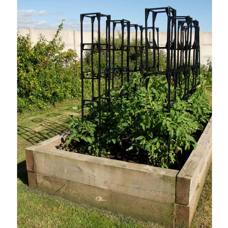 MYMULIKE Lot De 4 Tuteurs Tomates 45 Cm - Supports Réglables Pour Plantes Grimpantes Jardin Et Intérieur