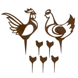 animaux-décoratifs-jardin-iriso-coq-poule-poussin-rouille