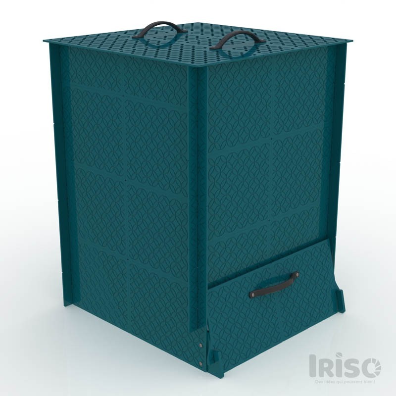 composteur-design-520L-iriso-bleu-paon