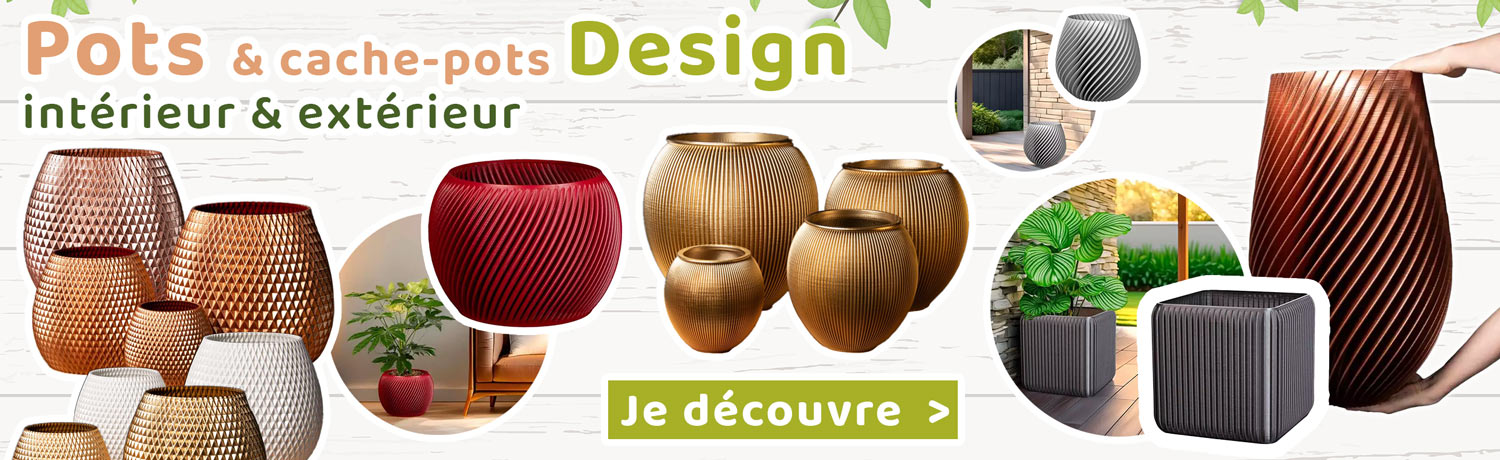 Pots et cache pots design intérieur extérieur léger couleur Iriso