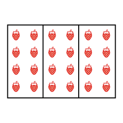 pyramide de fraises en escalier Iriso plan à plat