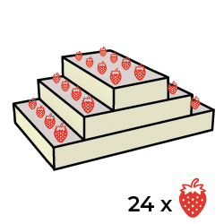 pyramide de fraises 2 faces Iriso