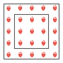 pyramide de fraises 2 étages Iriso plan à plat