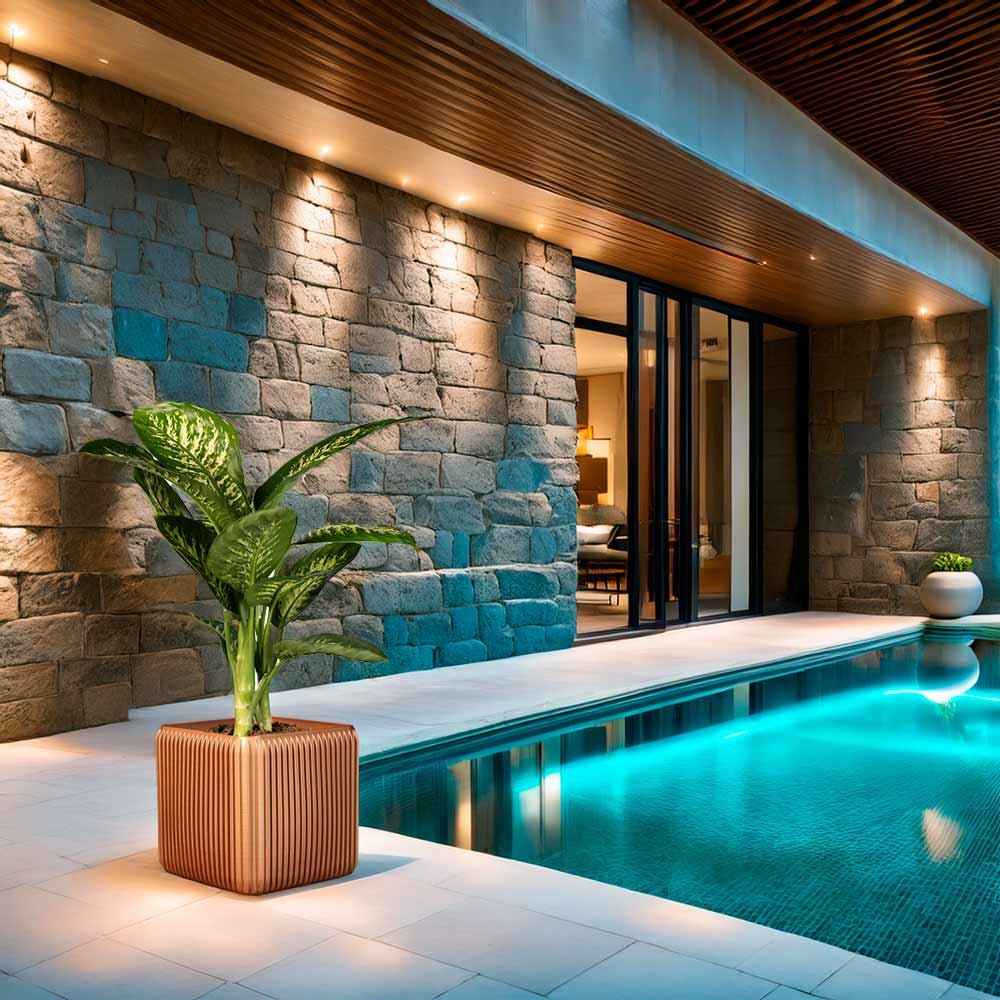 Pot jardinière xxl carrée interieur exterieur Alinéa Iriso